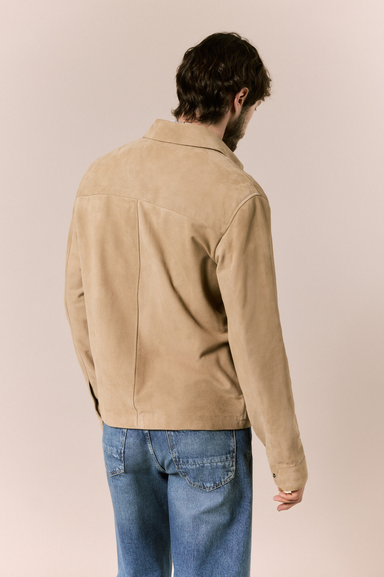 OOTO Suede overshirt Beige