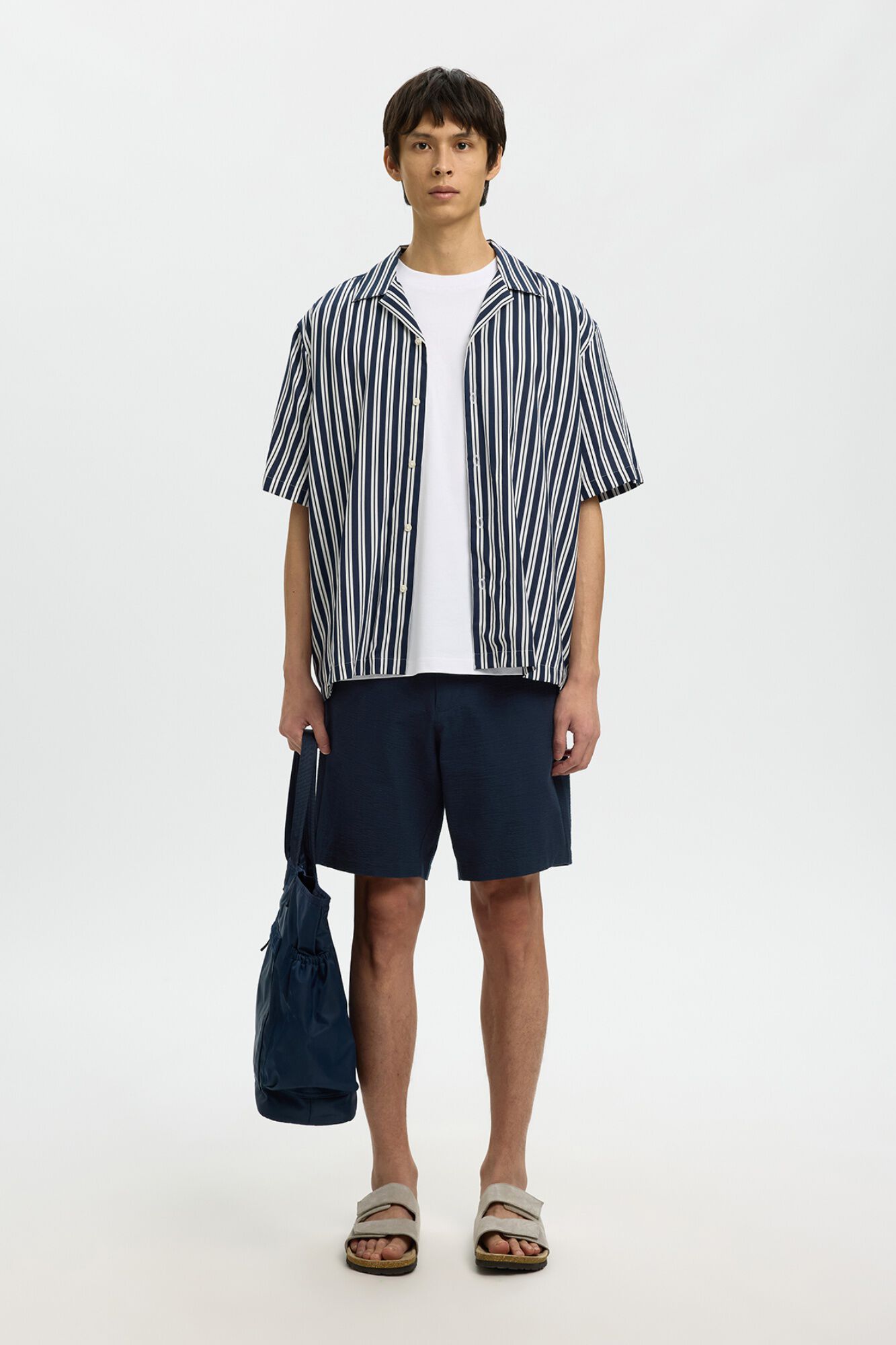 Selected Structured fabric short trousers