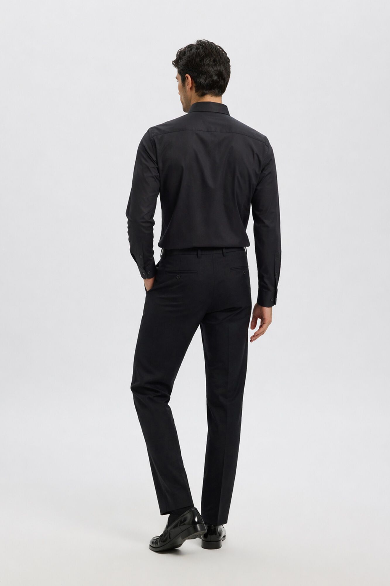 Selected Slim Fit dress shirt Black