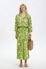 Selected Saia comprida estampada Verde