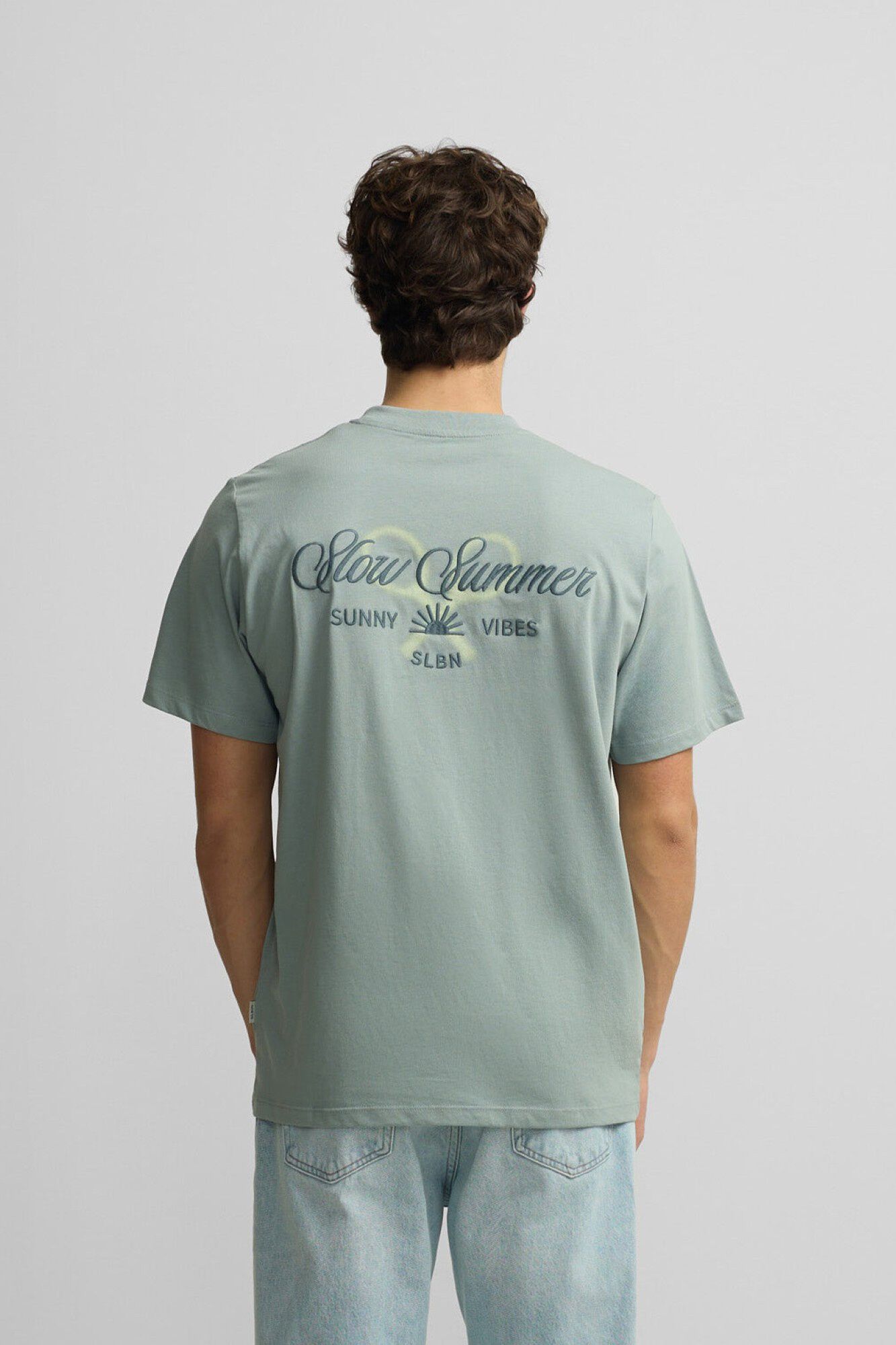 Silbon T-shirt slow summer Azul