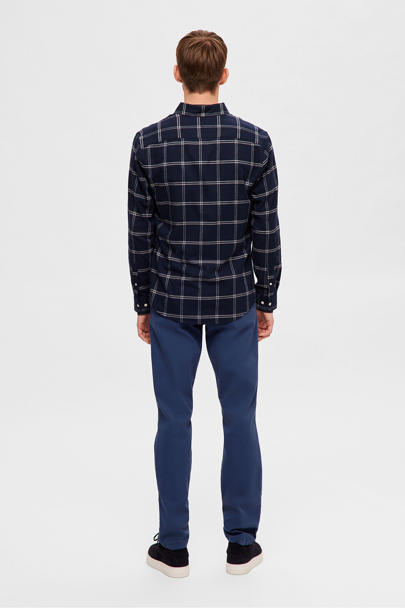 Selected Slim fit long sleeve shirt . Blue