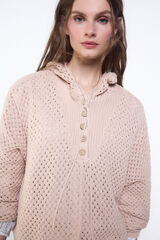 Slowlove Camisola de malha rendada com capuz Castanho