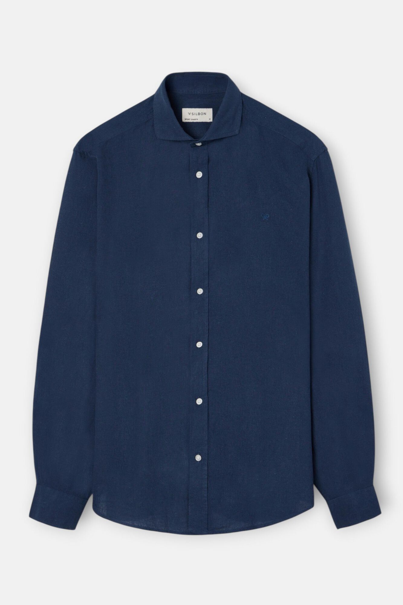 Silbon Linen sport shirt Navy