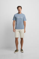 Silbon T-shirt Silbon com flock Azul