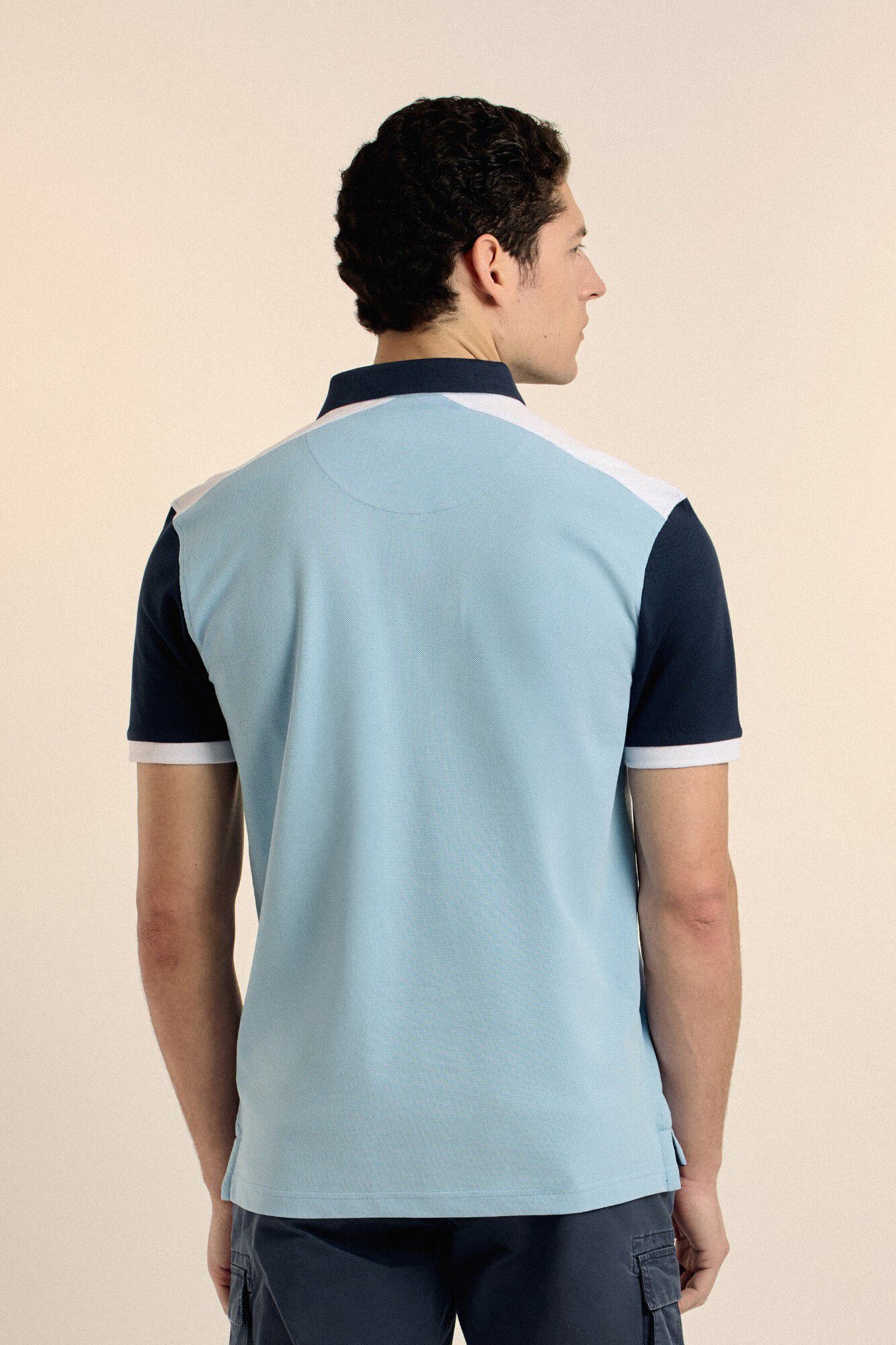 Valecuatro Polo tricolor Valecautro Azul