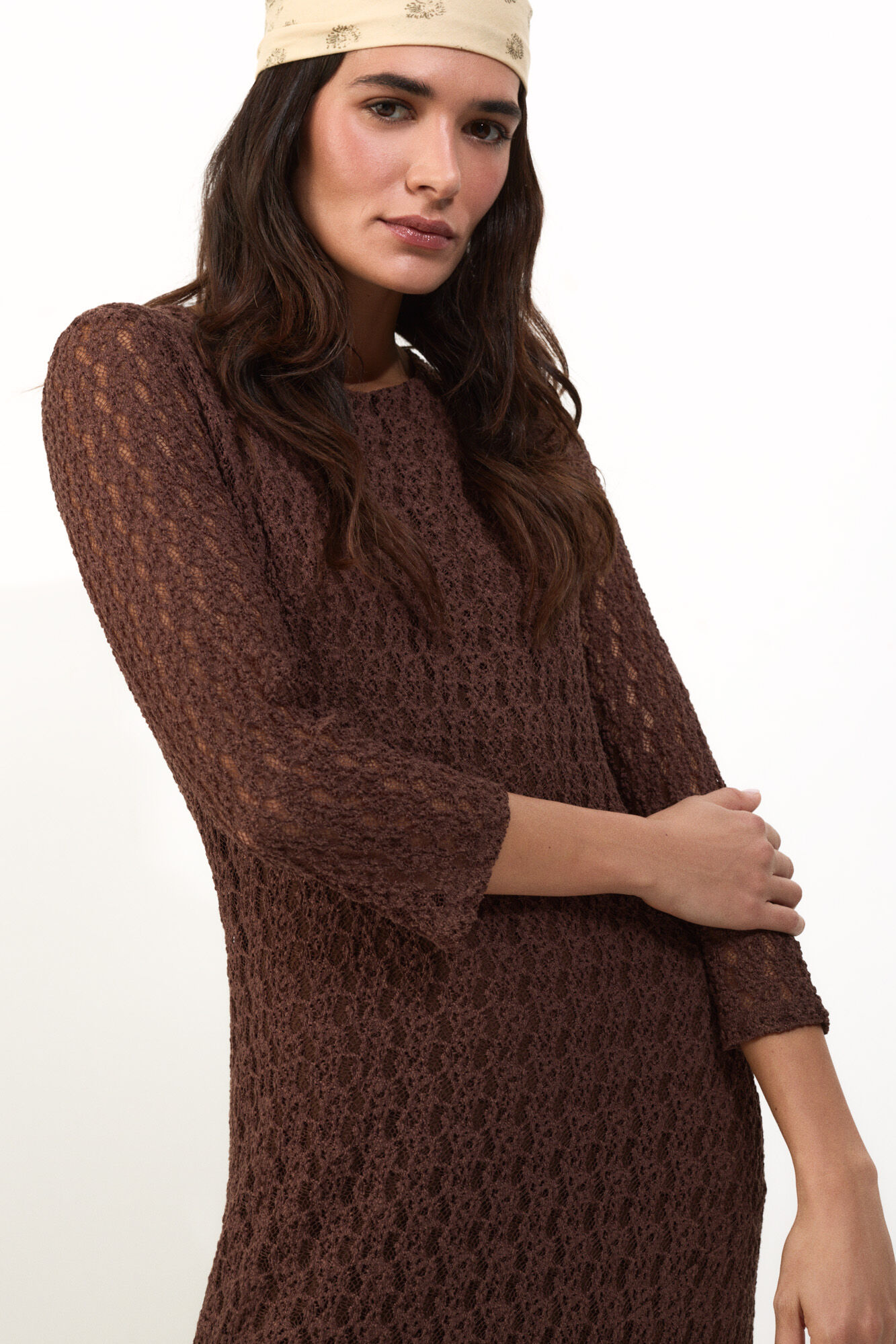 Slowlove Vestido largo lencero Brown