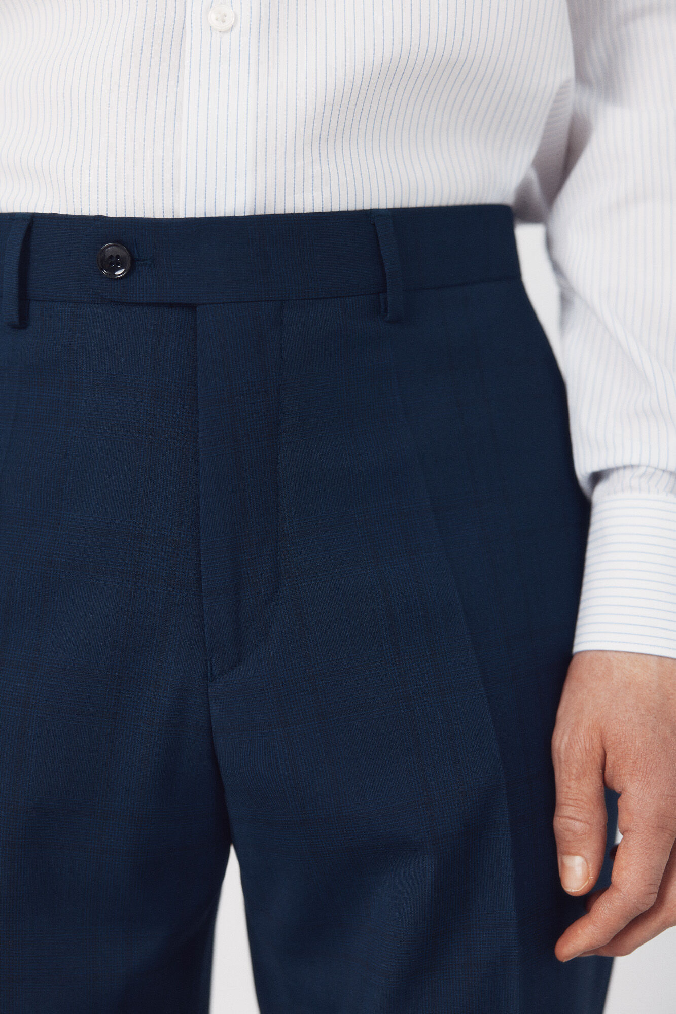 Cortefiel Blue checked dynamic trousers Blue