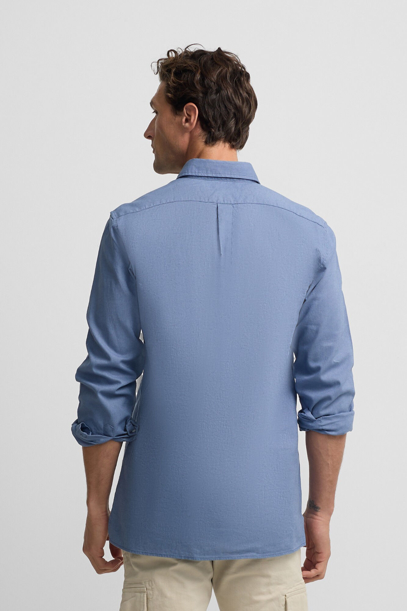 Silbon T-shirt desportiva em linho Azul