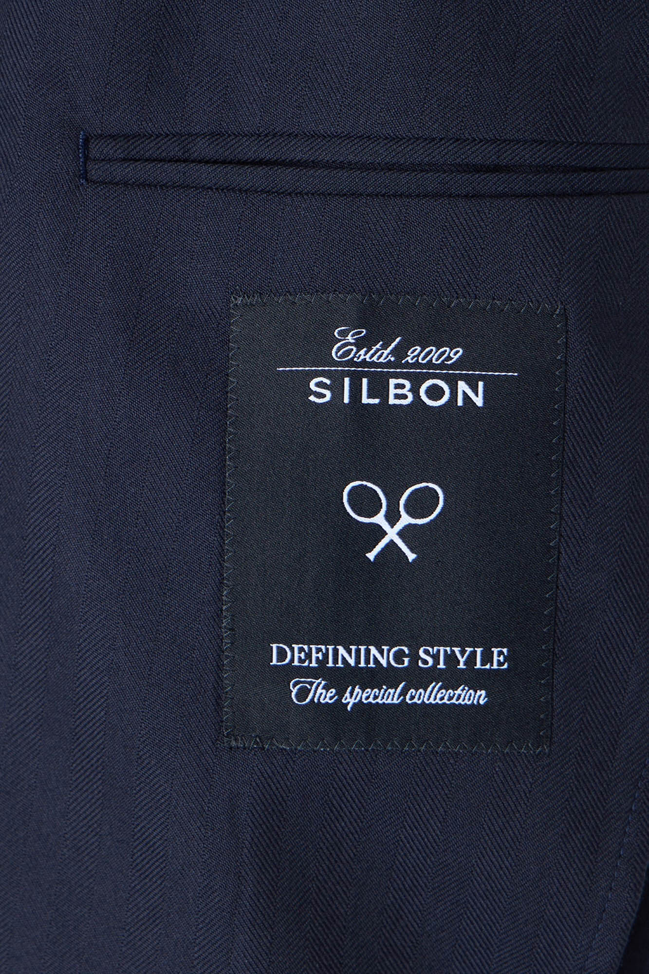 Silbon Herringbone Navy
