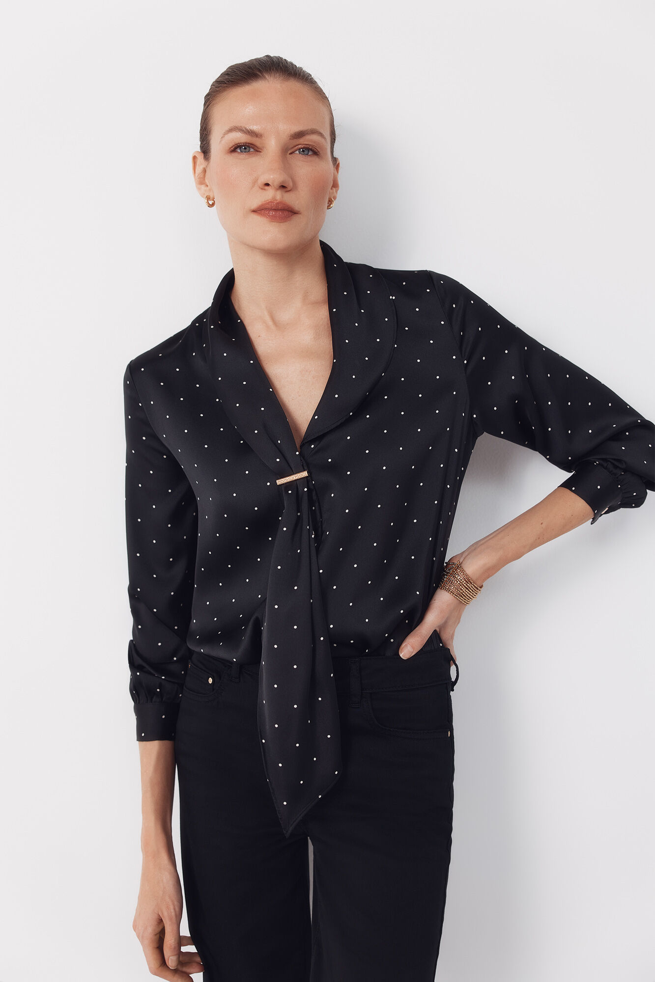 Cortefiel Blusa satinada lazada
