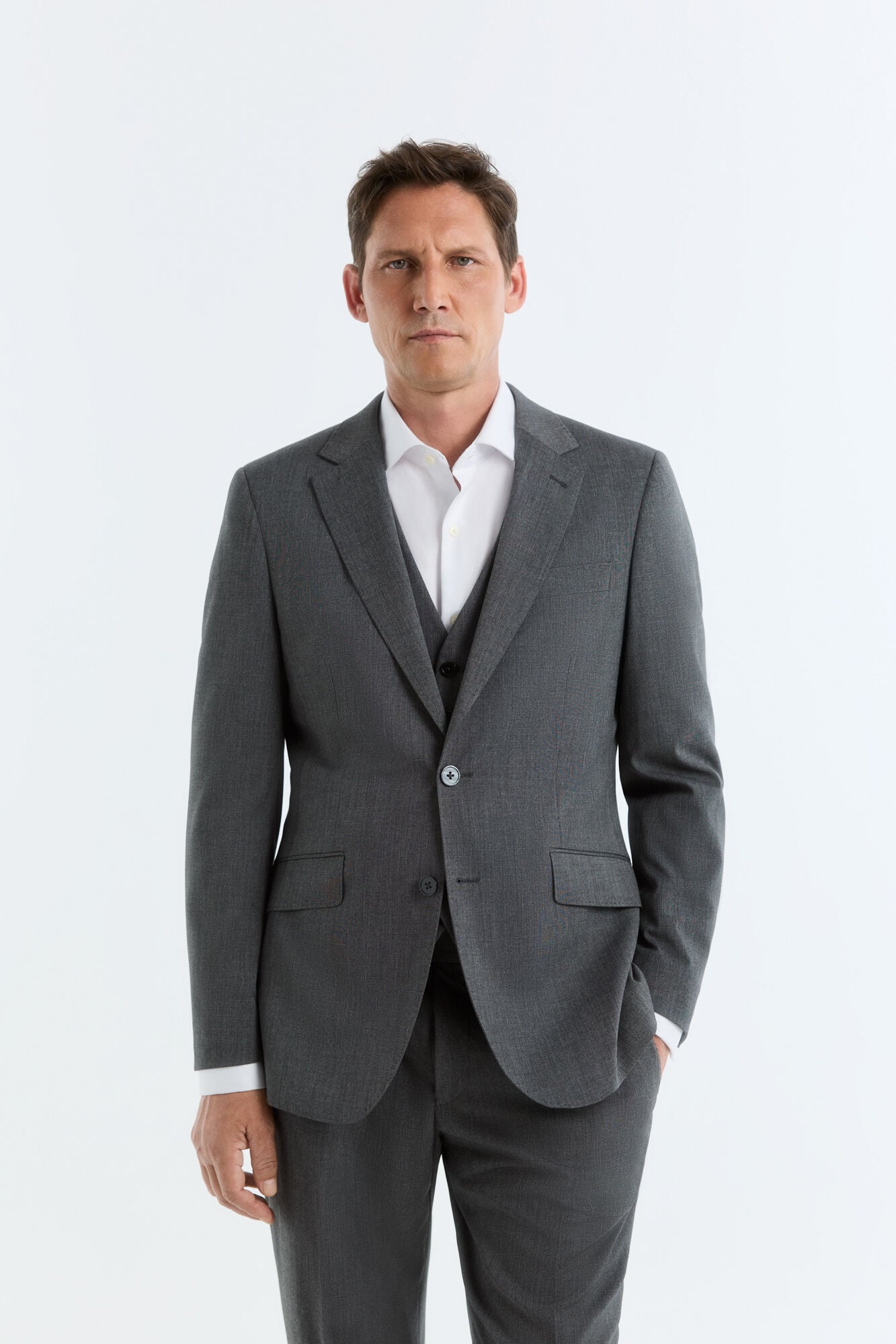 Cortefiel Grey serge jacket