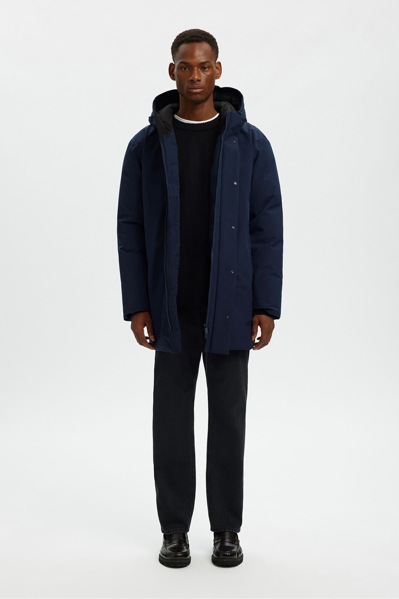 Selected Waterproof parka with hood