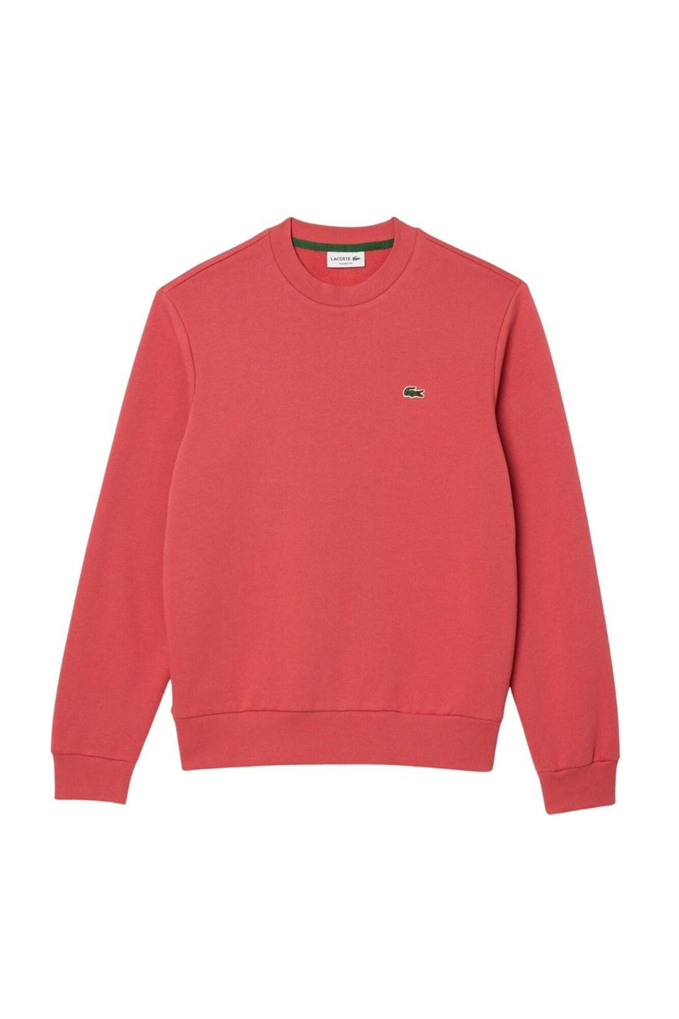 Lacoste Camisola de algod&atilde;o cardado com fit folgado Vermelho