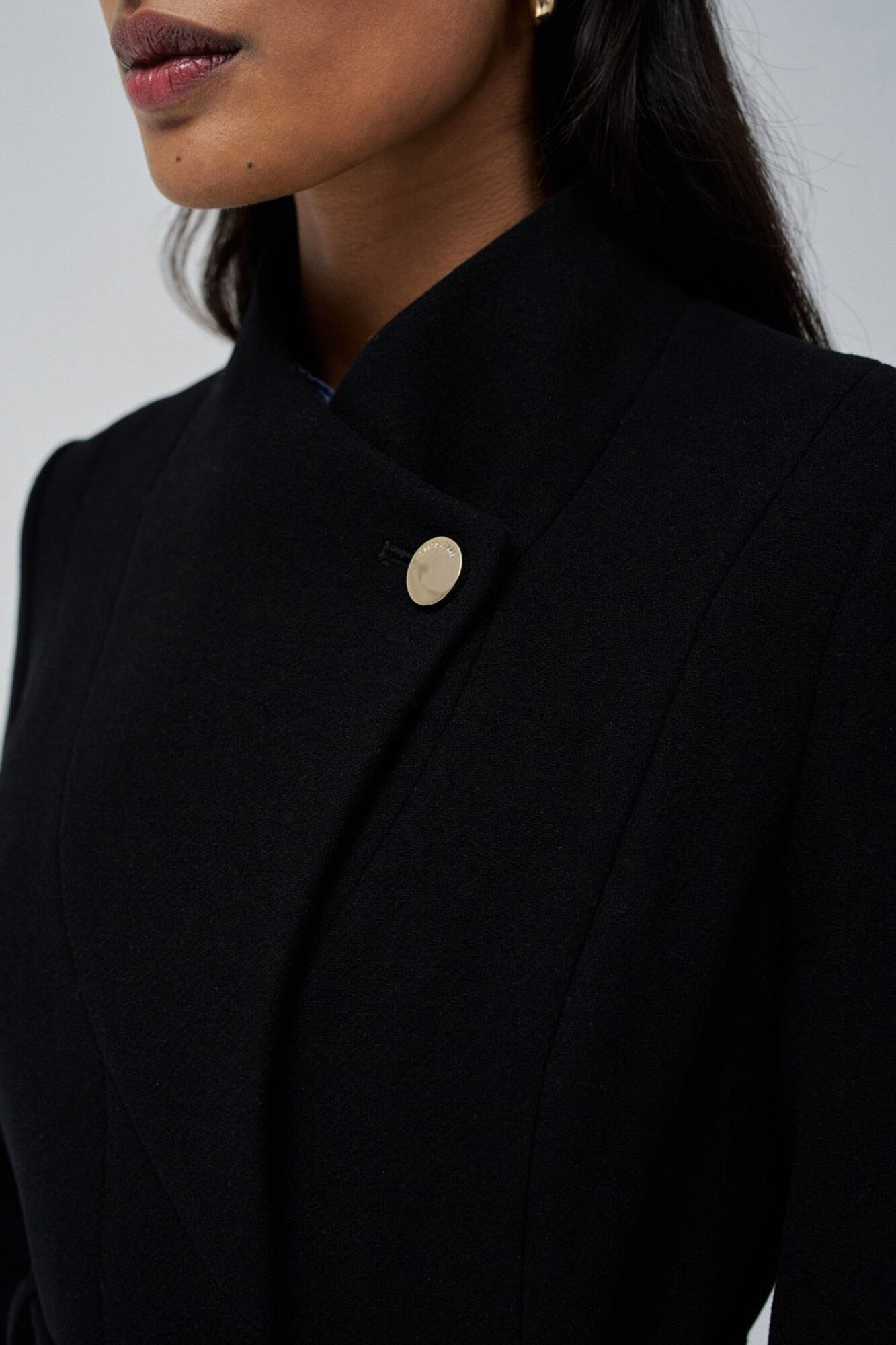 Salsa Jeans Long Grace cloth coat Black