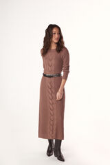 Slowlove Jersey-knit long dress Brown