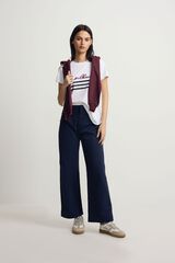 Silbon T-shirt Silbon de mulher com cord&atilde;o Branco