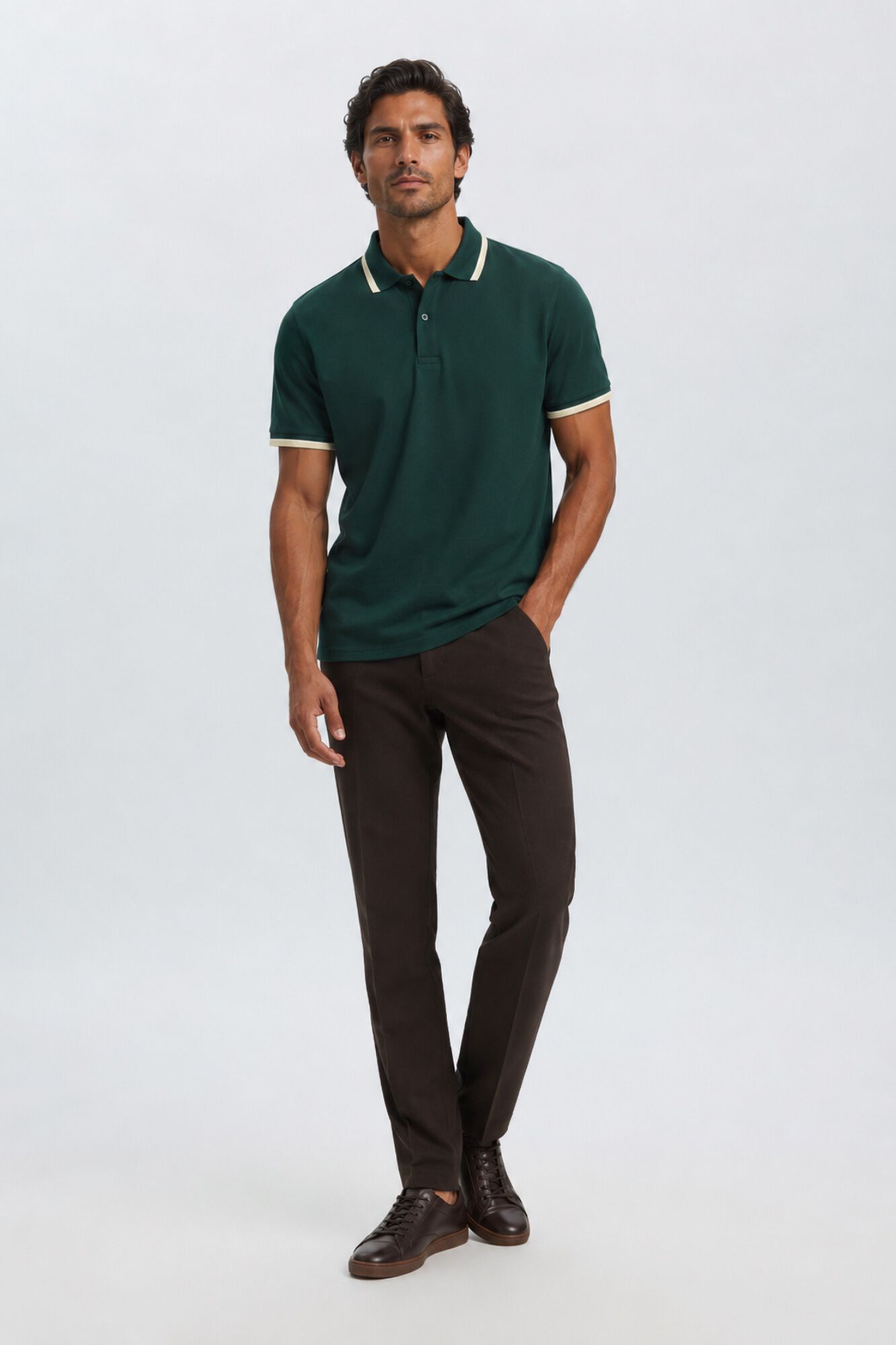 Selected Piqu&eacute; short sleeve polo shirt