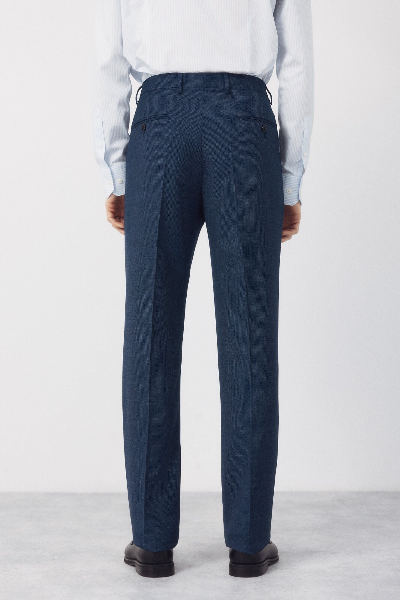 Cortefiel COOLMAX&reg; bird's eye tailored trousers Blue