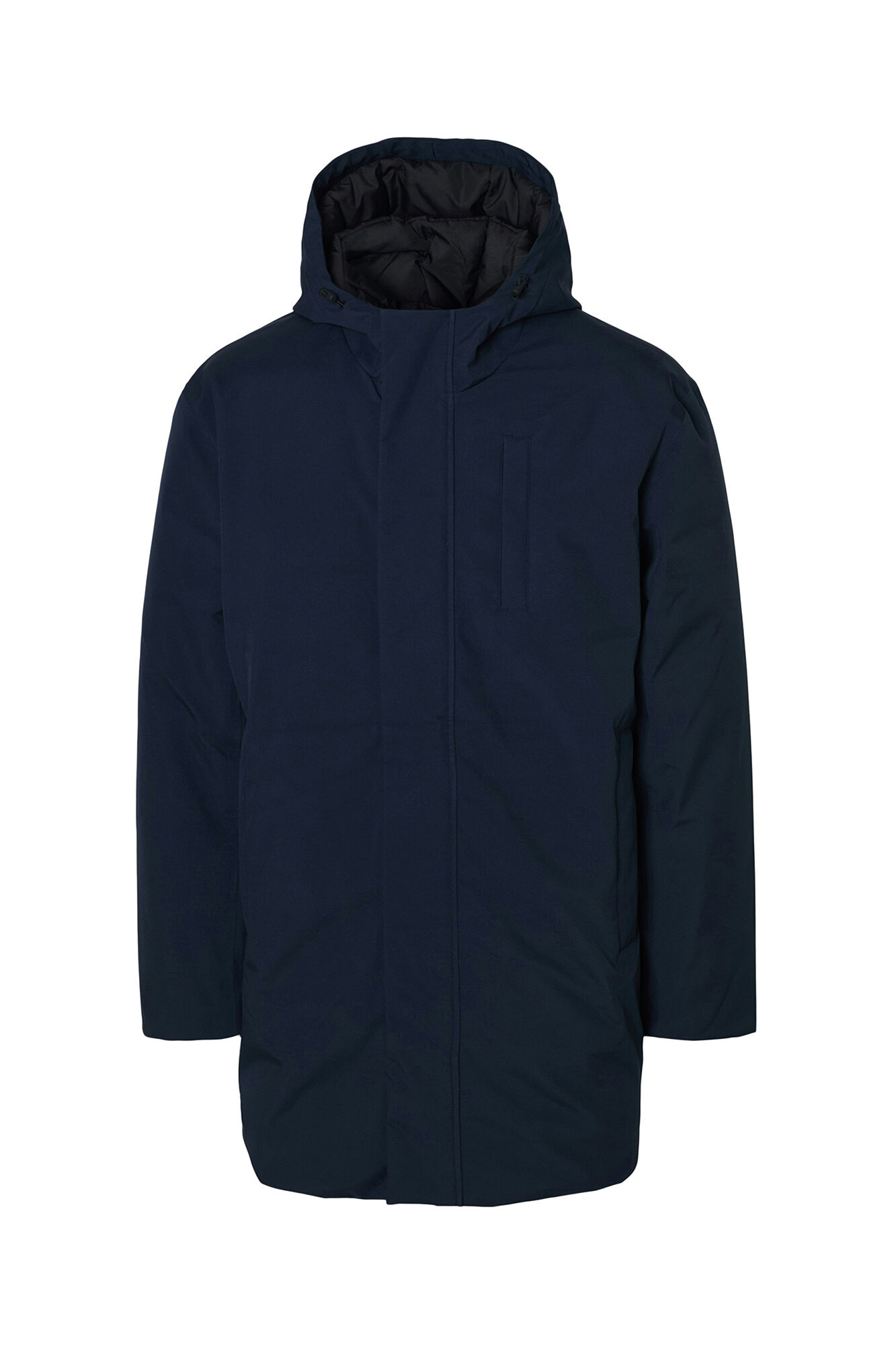 Selected Waterproof parka with hood Navy