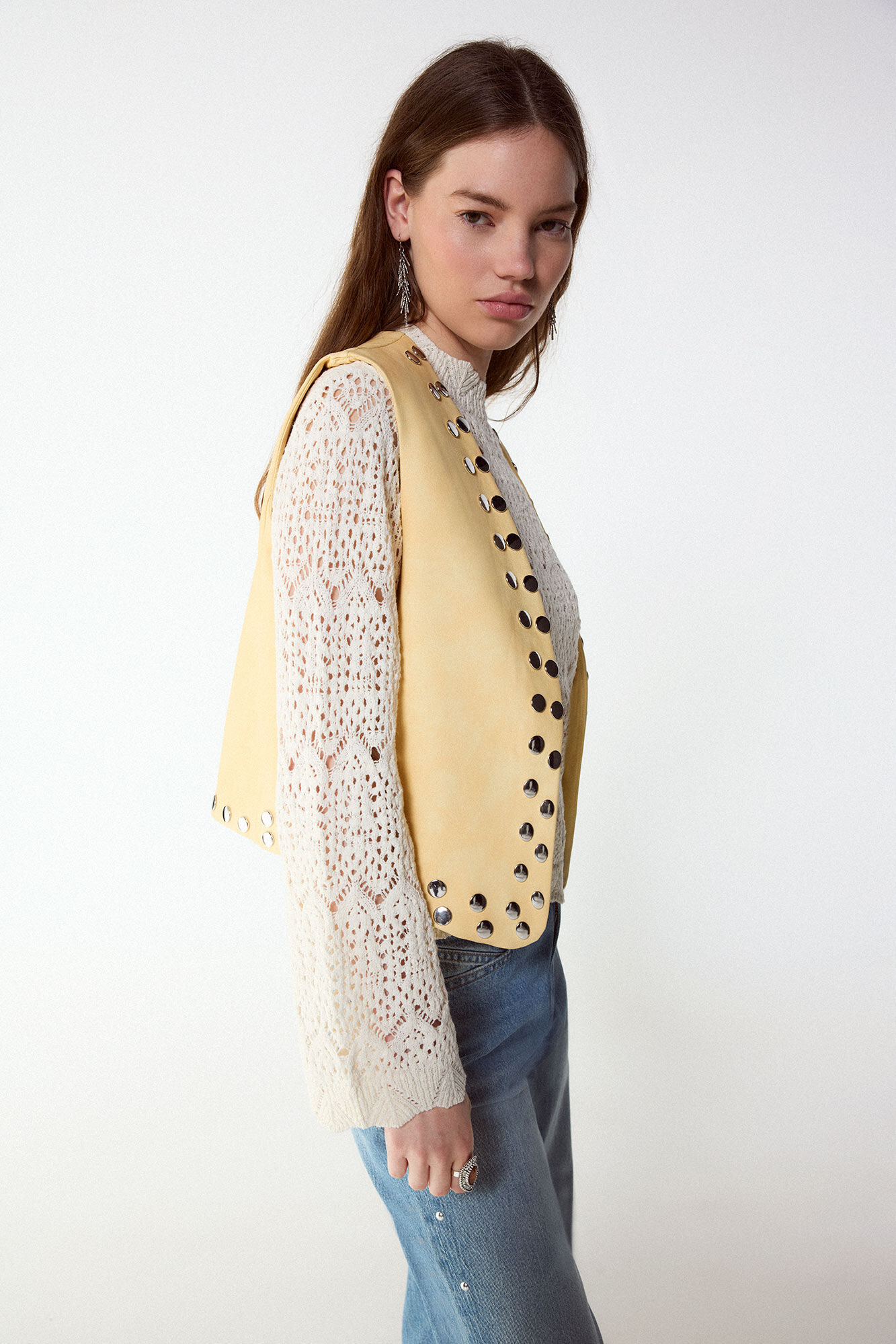 Slowlove Gilet with studs
