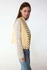 Slowlove Gilet with studs Yellow