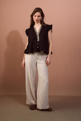 Slowlove Pantal&oacute;n de pata ancha Impress&atilde;o