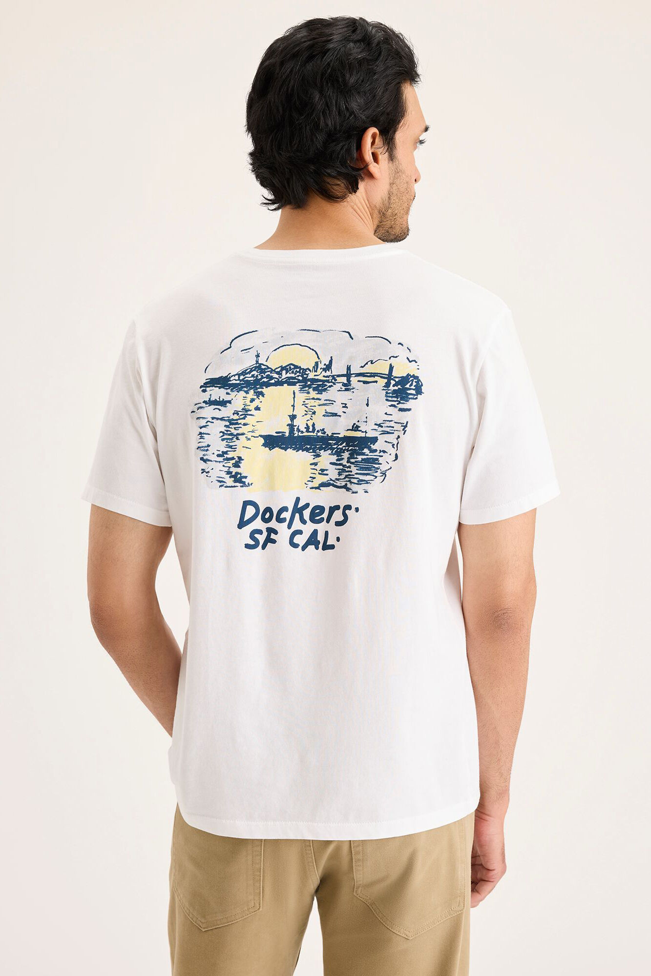 Dockers Round neck t-shirt Printed white