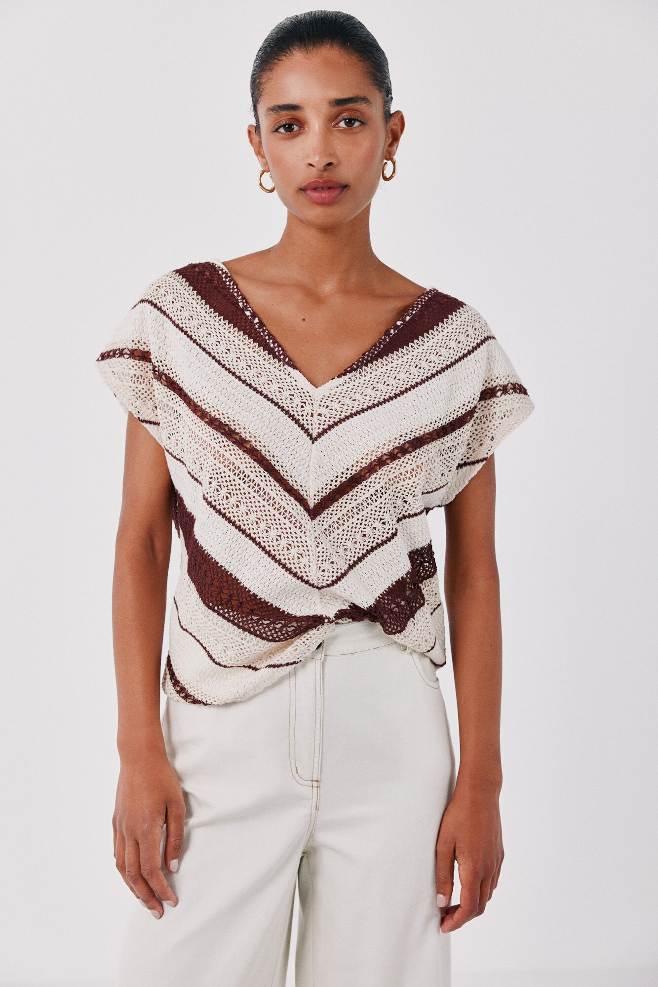 Cortefiel Multicoloured crochet T-shirt