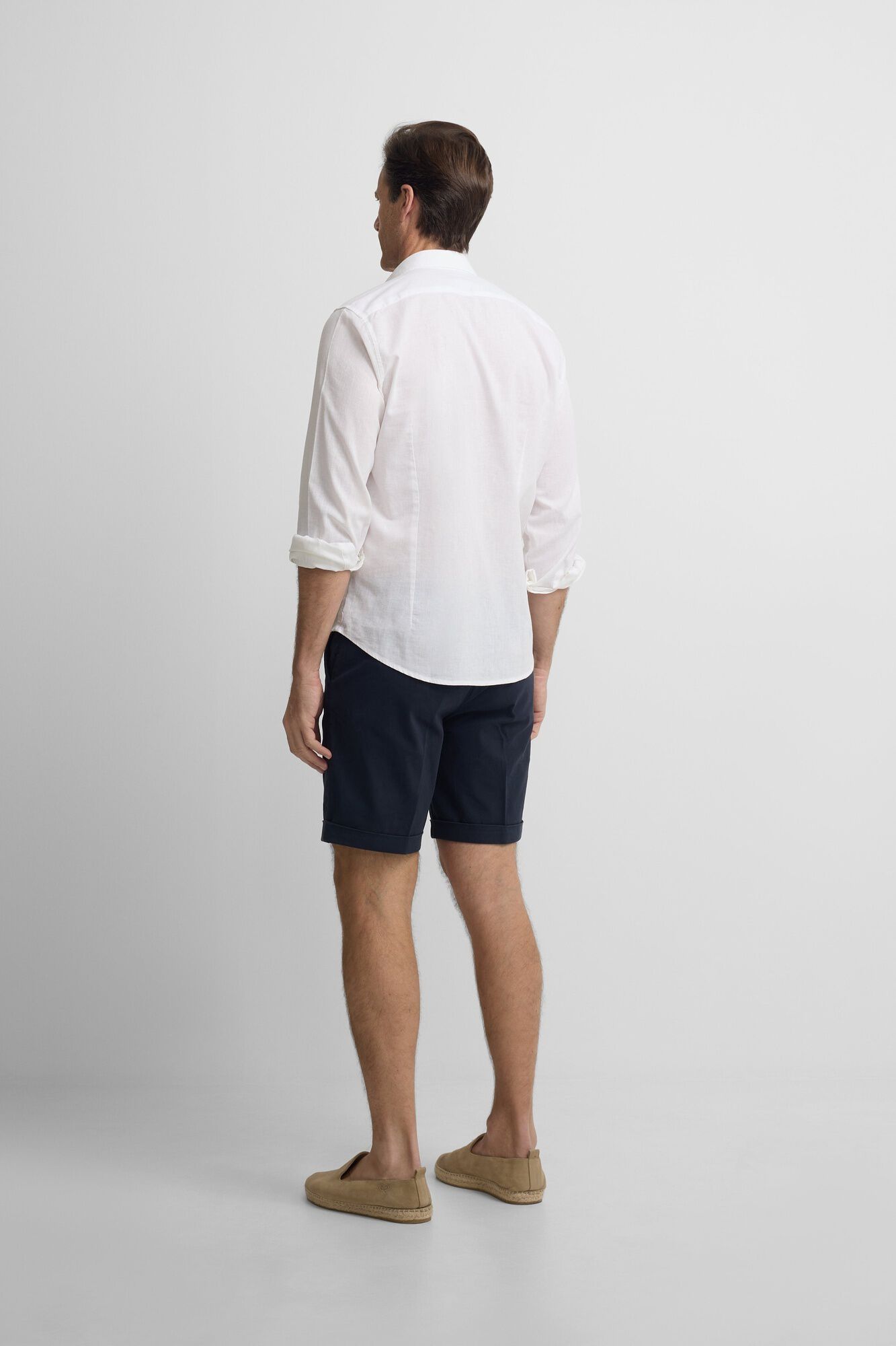 Silbon Camisa sport em linho Branco