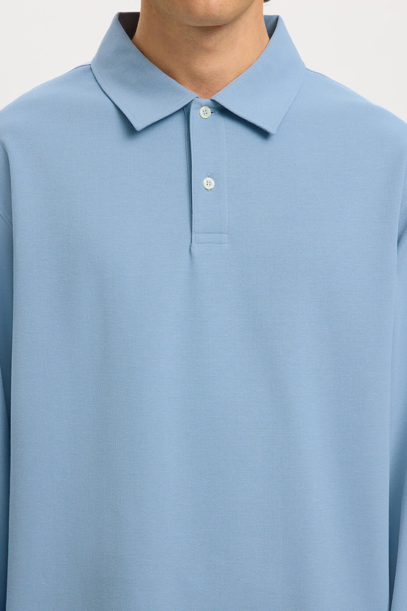 Selected Polo manga larga relax