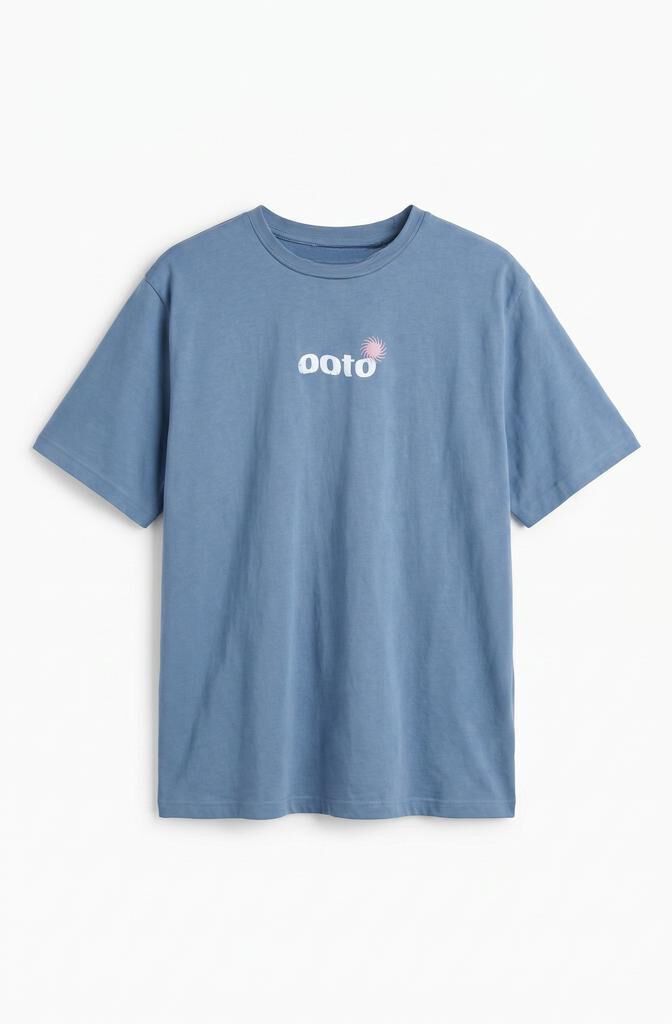 OOTO Washed graphic T-shirt Blue