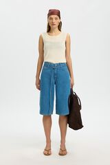 Selected Top de malha sem mangas Tostado