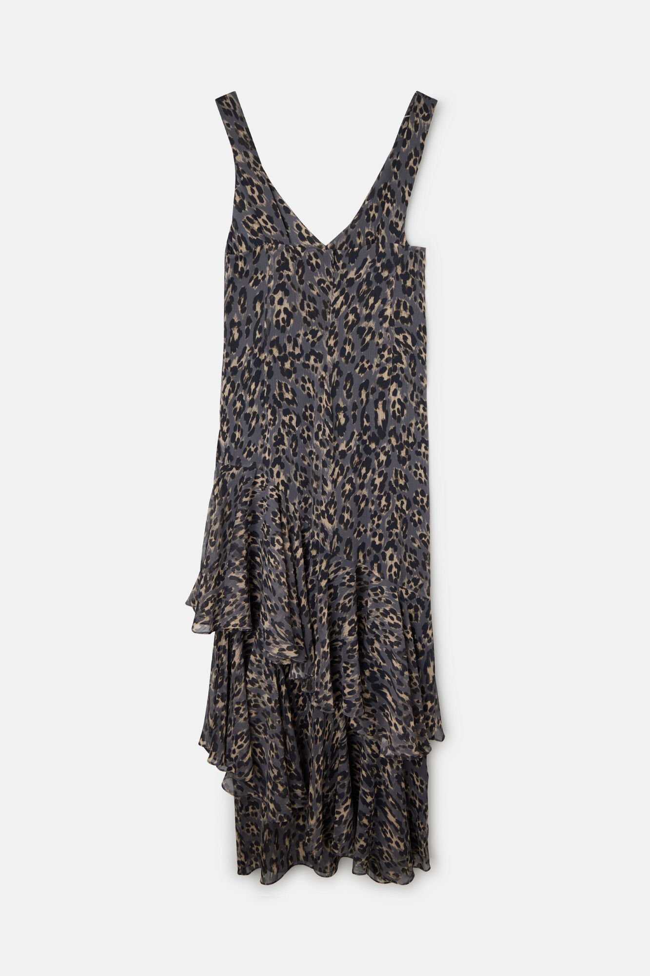 Silbon Long animal print dress Printed blue