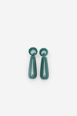 Cortefiel Resin teardrop earrings Turquoise