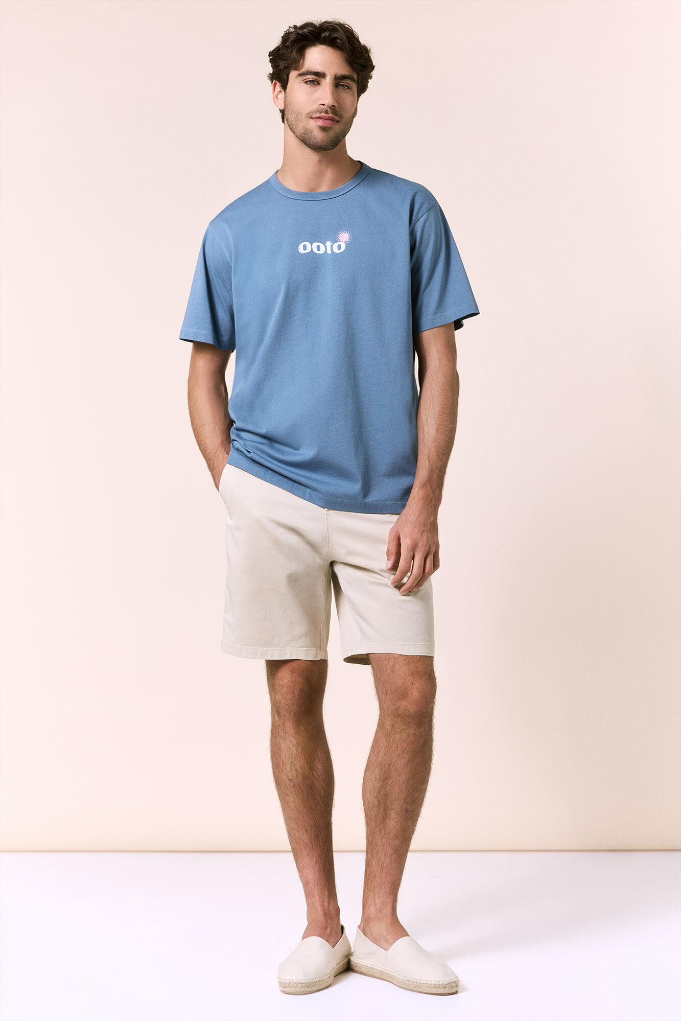 OOTO Washed graphic T-shirt Blue