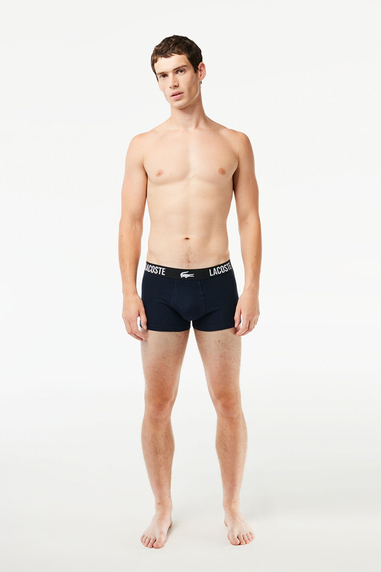 Lacoste Pack de 3 calzoncillos de algod&oacute;n el&aacute;stico
