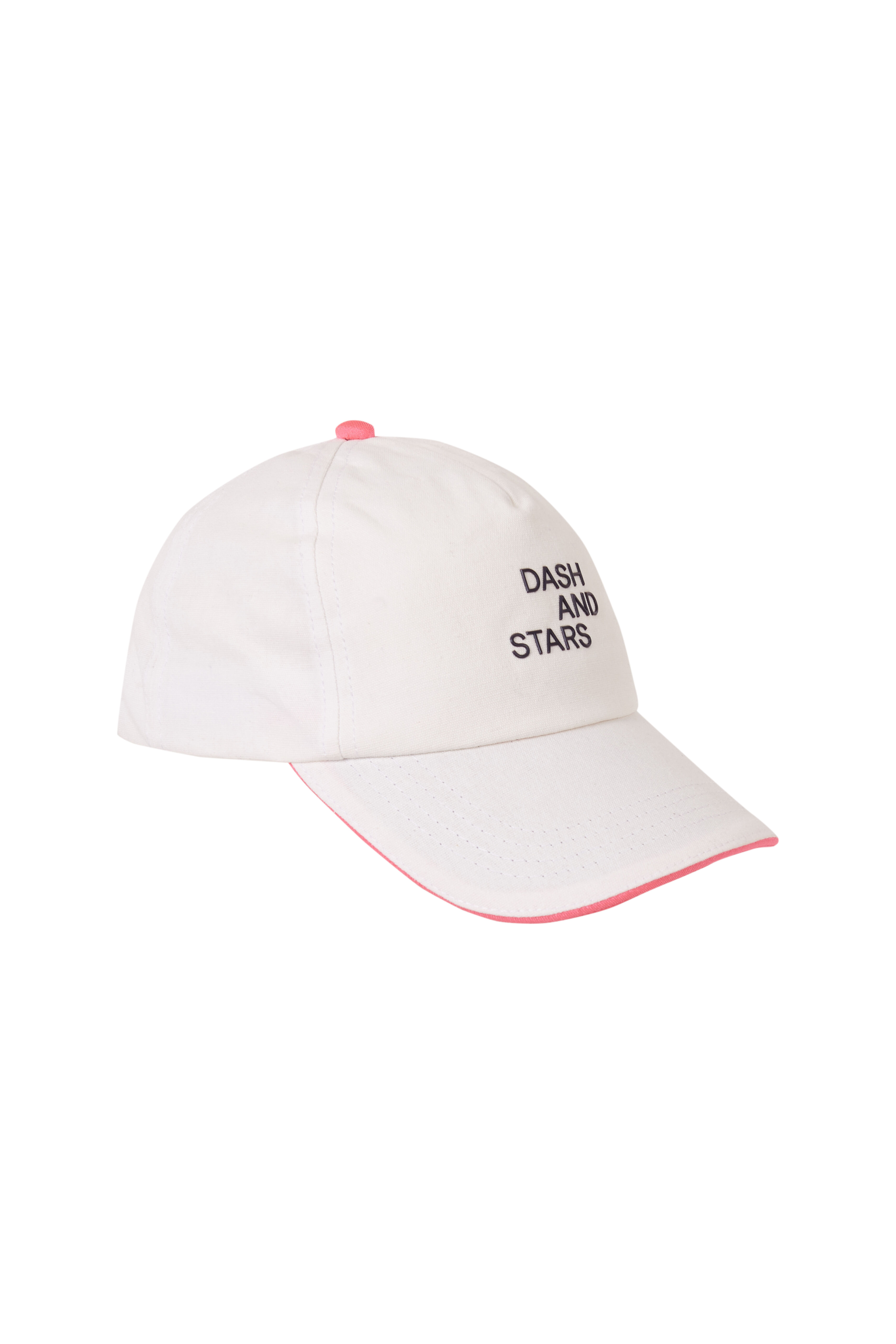 Dash and Stars Gorra t&eacute;cnica blanca logo blanco