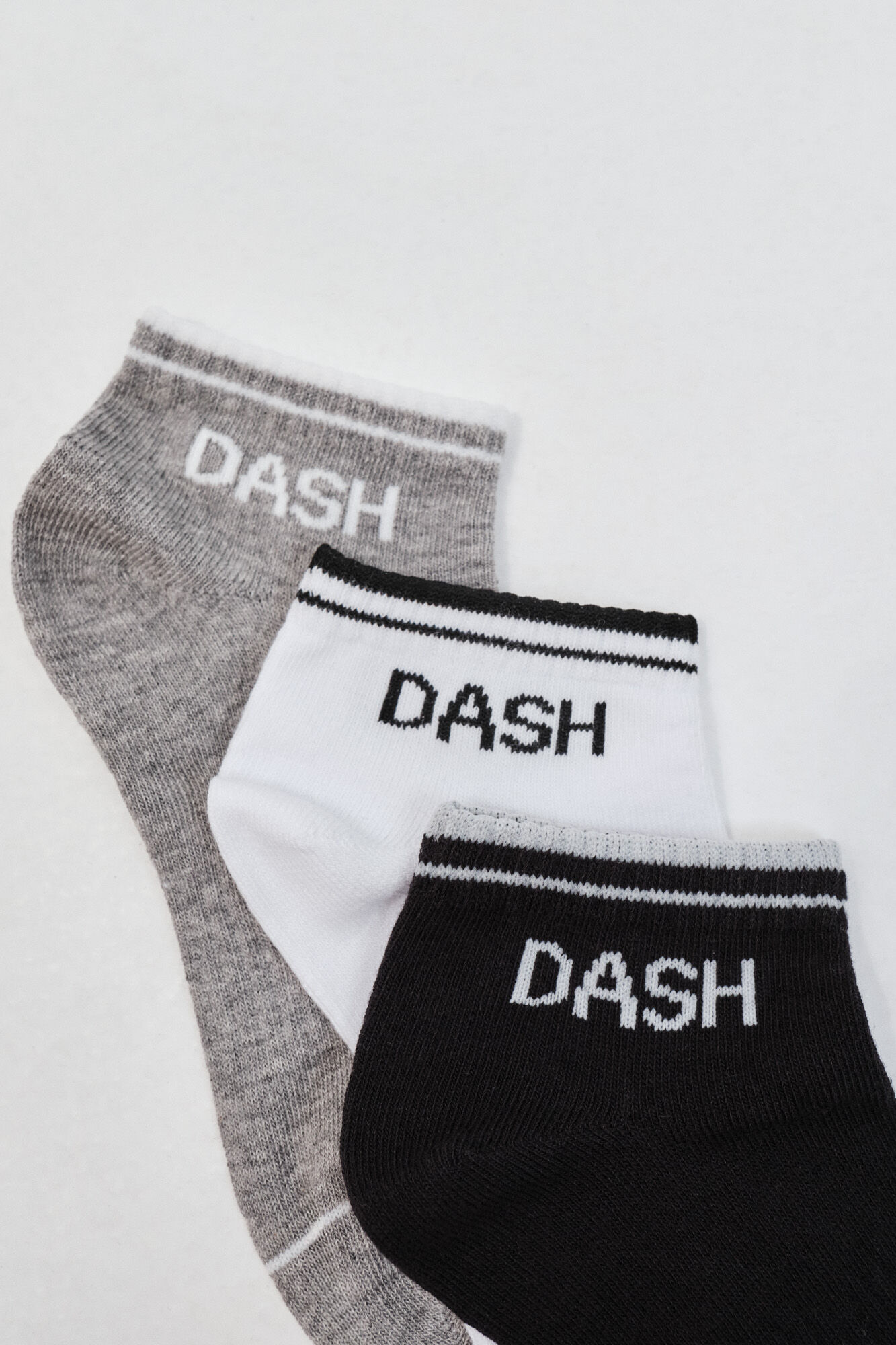 Dash and Stars Pack 3 calcetines cortos algod&oacute;n blanco