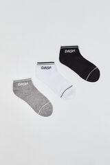 Dash and Stars Pack 3 calcetines cortos algod&oacute;n blanco