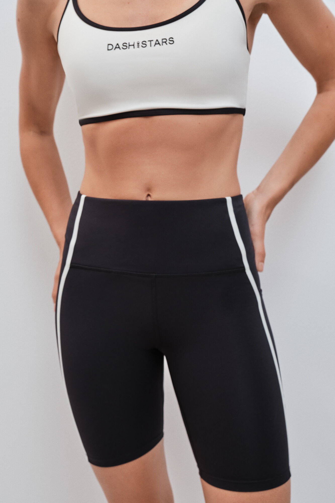 Dash and Stars Leggings ciclista 4D STRETCH negro negro