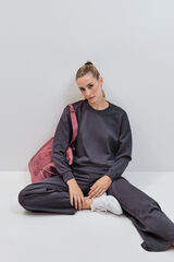 Dash and Stars Sudadera college modal gris gris