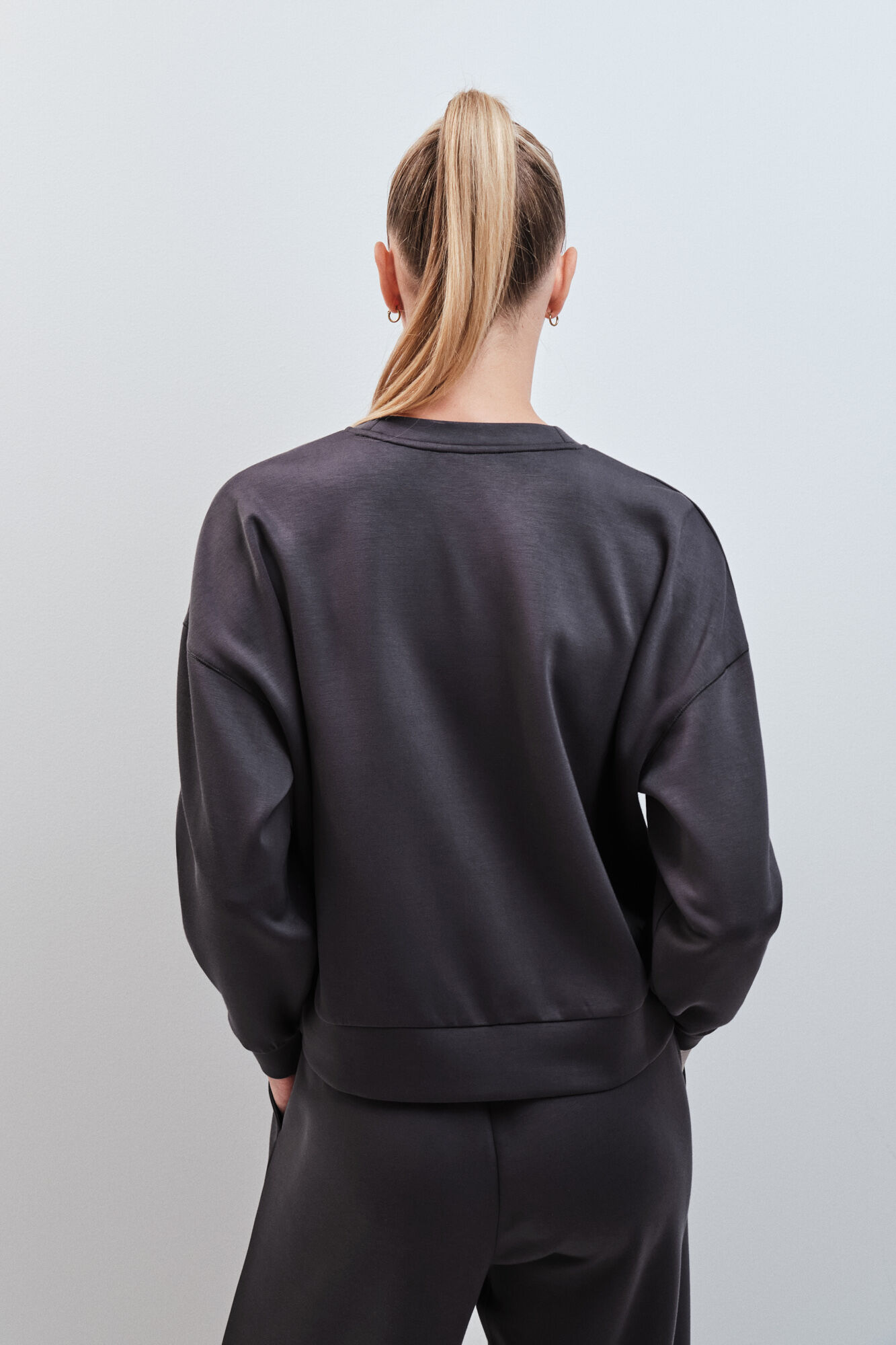 Dash and Stars Sudadera college modal gris gris