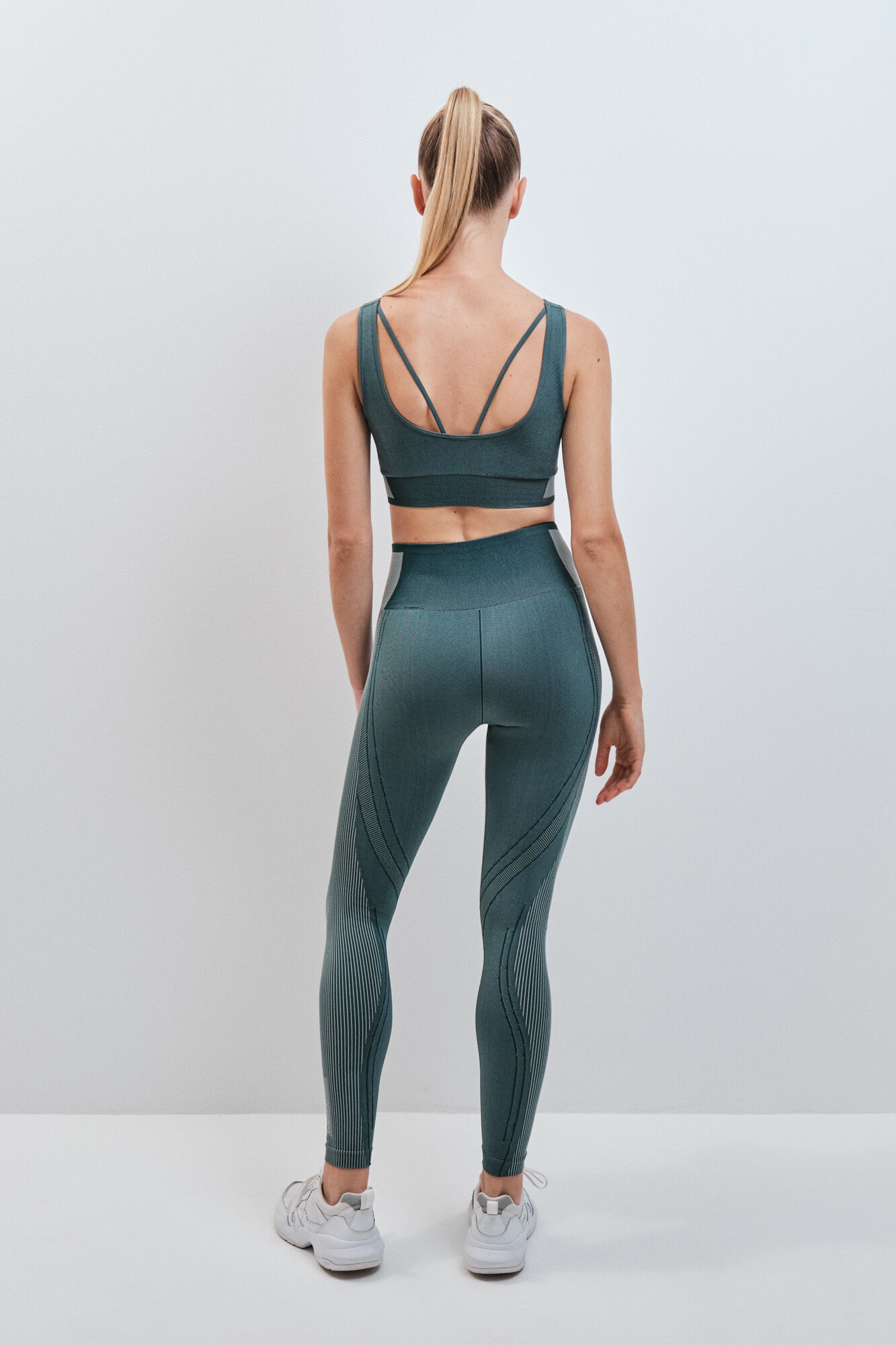 Dash and Stars Leggings largo SEAMLESS COMFORT verde verde