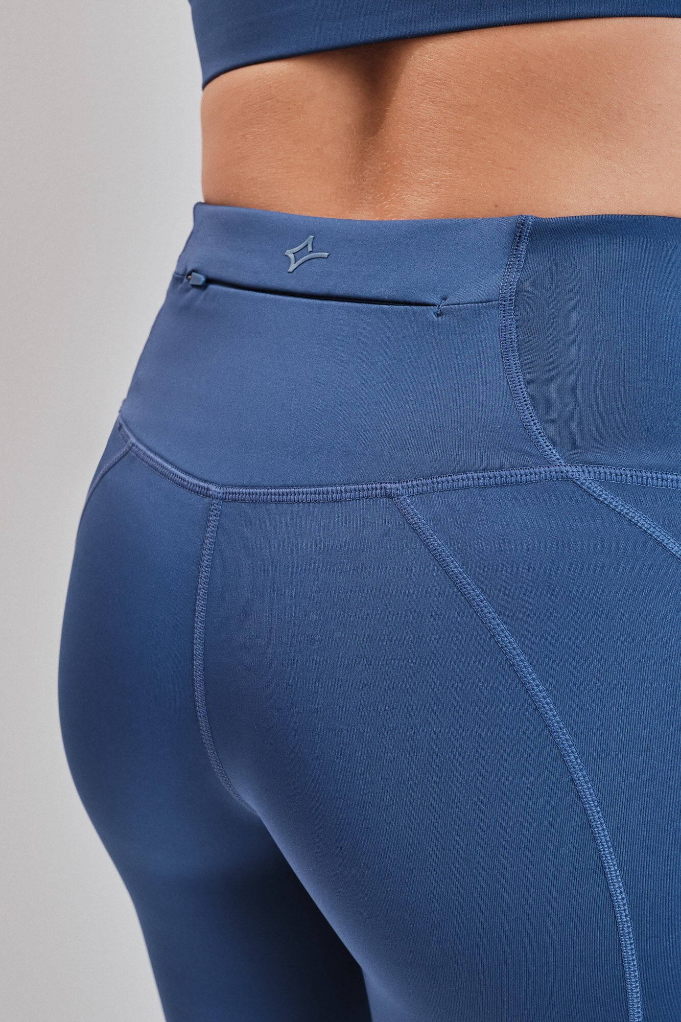 Dash and Stars Leggings 4D STRETCH crop azul azul