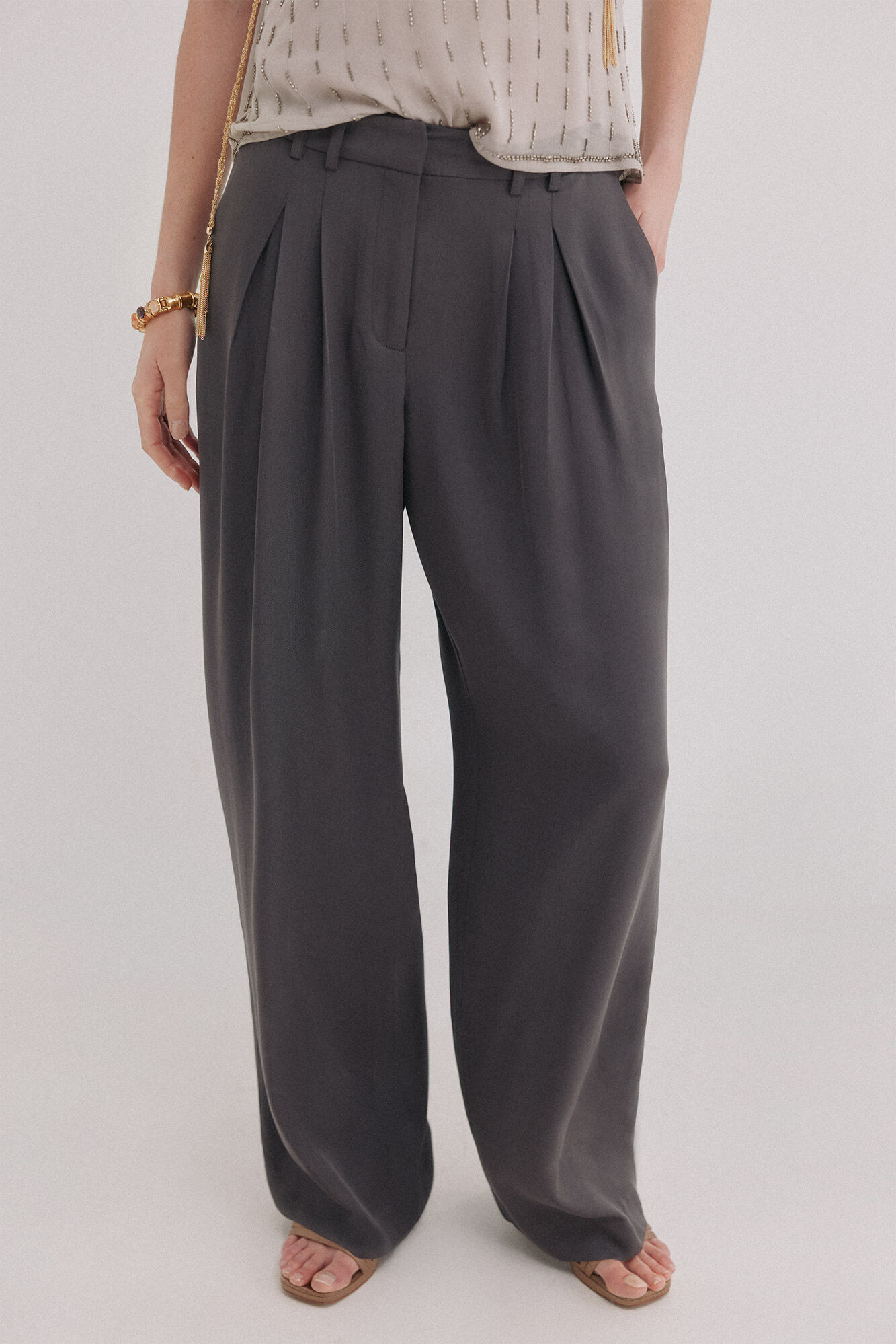 Hoss Intropia Paloma. Pantal&oacute;n doble pliegue