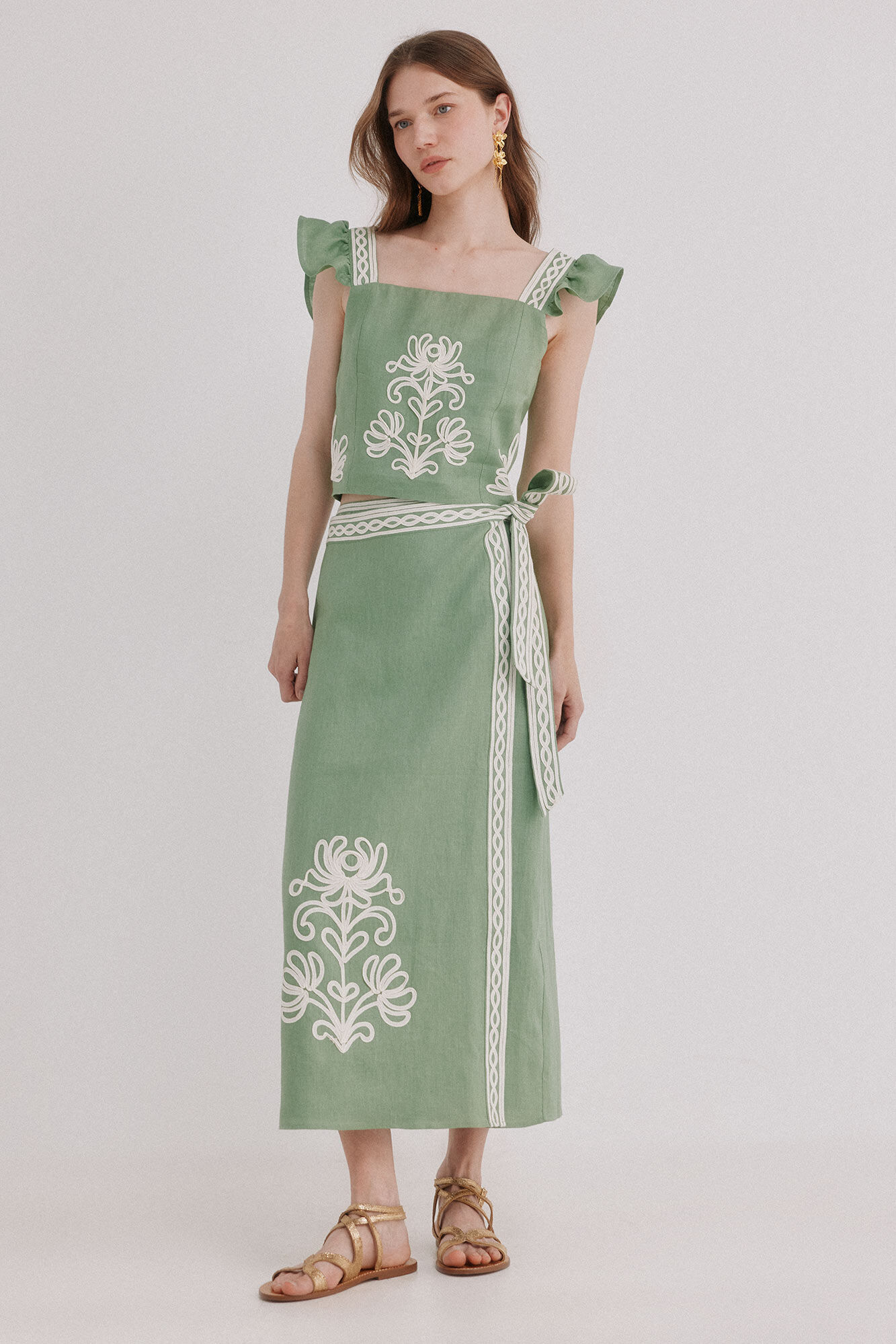 Hoss Intropia Caela. Top bordado