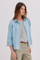 Hoss Intropia Cora. Camisa de ganga Azul