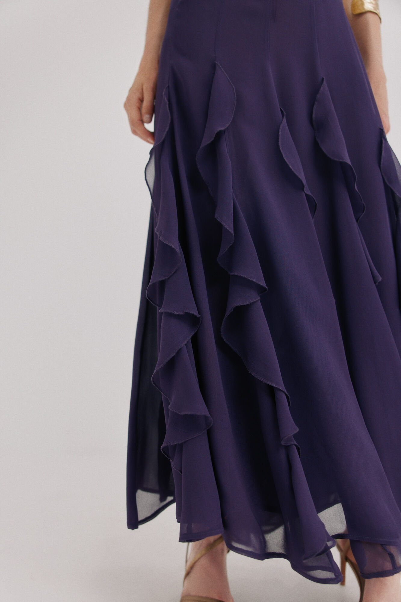 Hoss Intropia Roseline. Falda flu&iacute;da Estampado morado