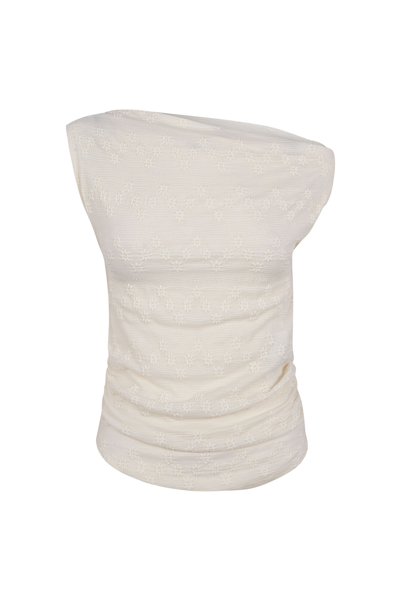 Hoss Intropia Marga. Camiseta asim&eacute;trica Marfil